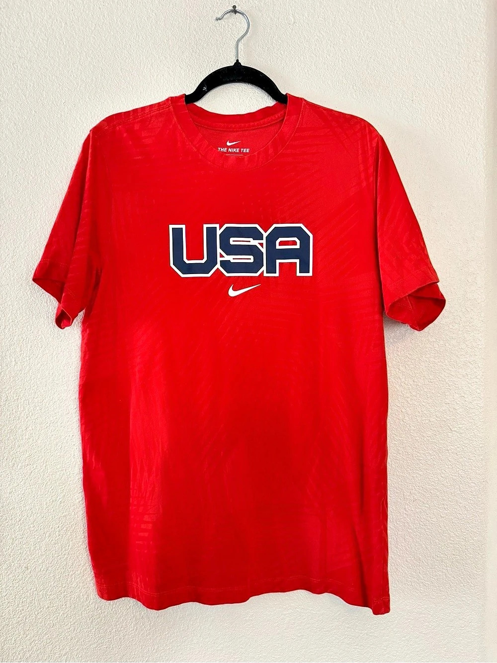 Nike Team USA Men's Dri-FIT Logo Graphic T-Shirt Red Large